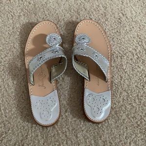 Never worn silver Jack Rodgers!